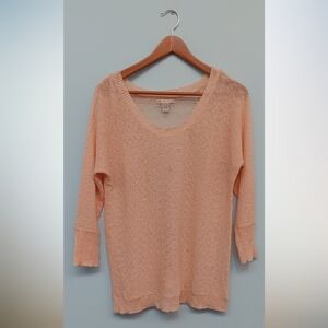 Love By Design Women's Crewneck Knit Sweater Peach M